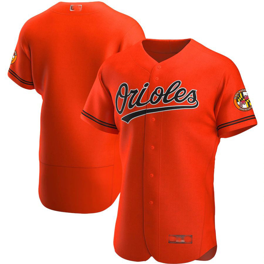 Baltimore Orioles Orange Alternate Authentic Team Jersey Baseball Jerseys baseball jersey product view 1