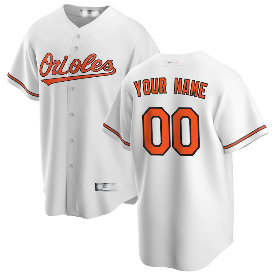 Custom Baltimore Orioles White Home Replica Custom Jersey Baseball Jerseys baseball jersey product view 1
