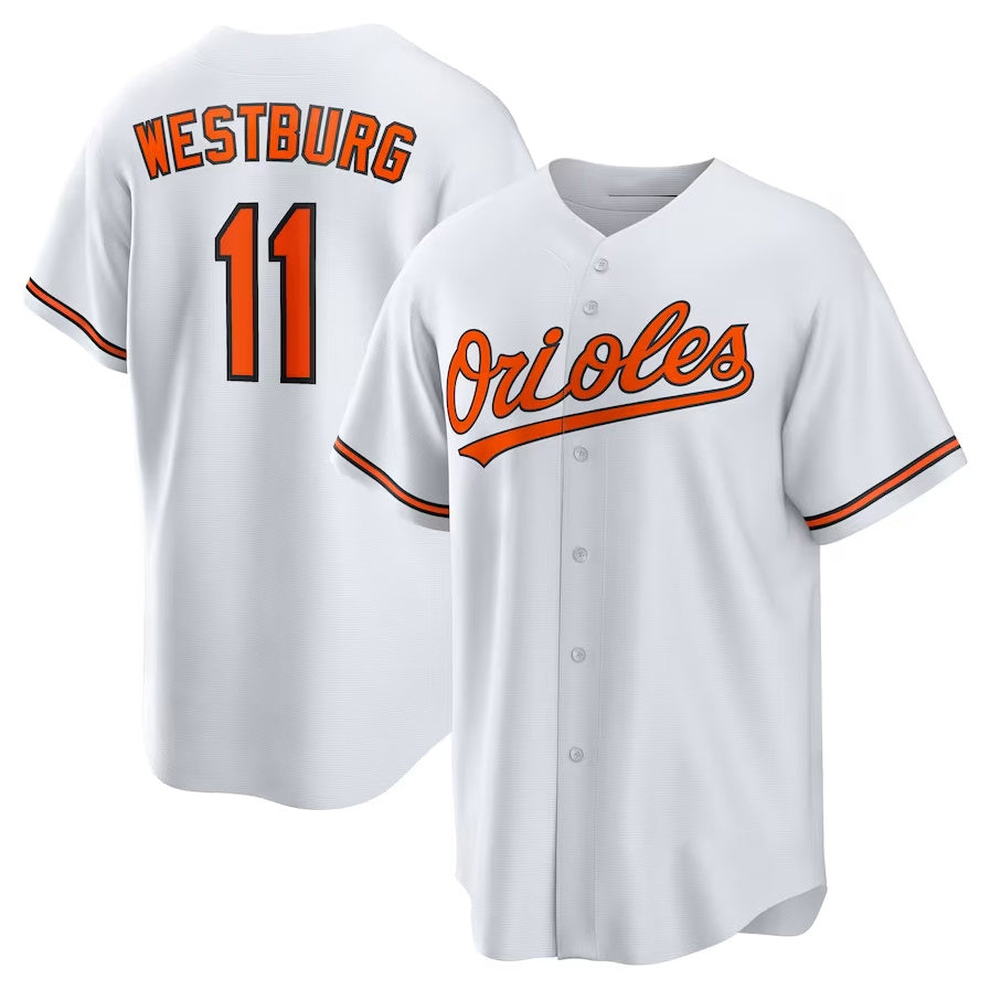 Baltimore Orioles #11 Jordan Westburg Home Replica Jersey - White Stitched Baseball Jersey baseball jersey product view 1