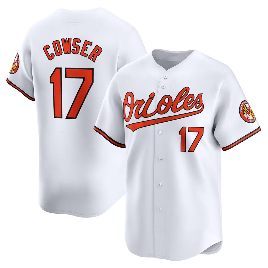 Baltimore Orioles #17 Colton Cowser Home Limited Player Jersey - White Stitched Baseball Jersey baseball jersey product view 1