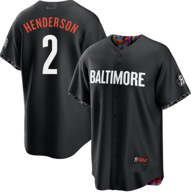 Baltimore Orioles #2 Gunnar Henderson Baseball City Jersey baseball jersey product view 1