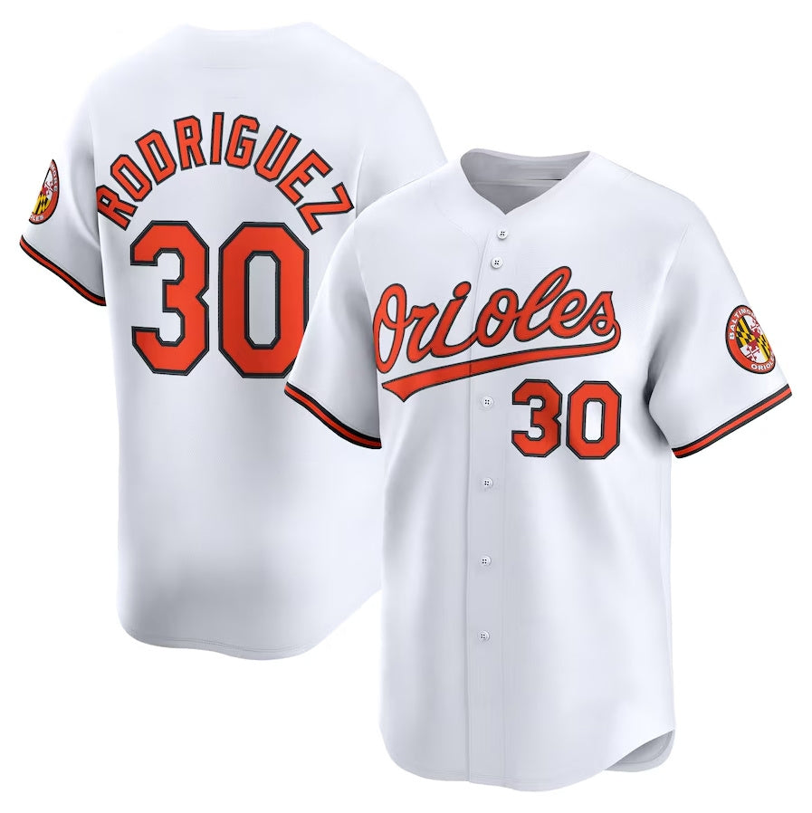Baltimore Orioles #30 Grayson Rodriguez Alternate Limited Player Jersey - White Stitched Baseball Jersey baseball jersey product view 1