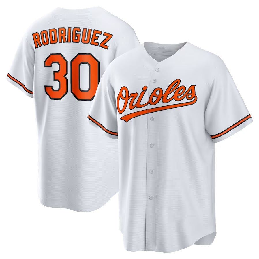 Baltimore Orioles #30 Grayson Rodriguez Home Replica Jersey - White Stitched Baseball Jersey baseball jersey product view 1