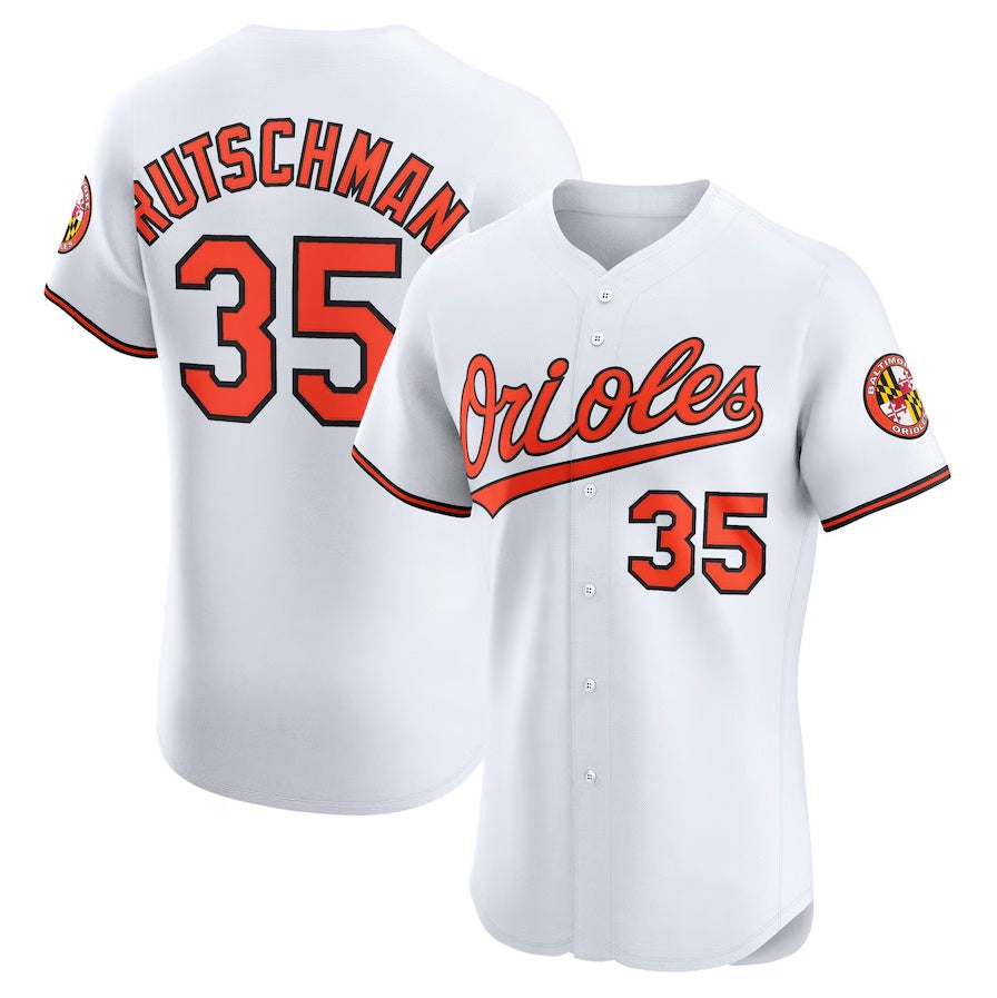 Baltimore Orioles #35 Adley Rutschman Home Elite Jersey - White Stitched Baseball Jersey baseball jersey product view 1