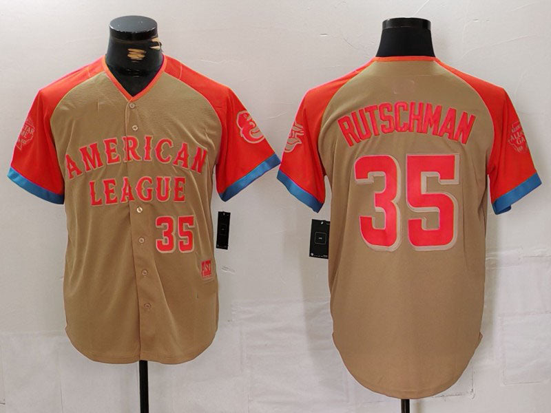 Baltimore Orioles #35 Adley Rutschman Number Cream 2024 All Star Limited Stitched Baseball Jersey baseball jersey product view 1