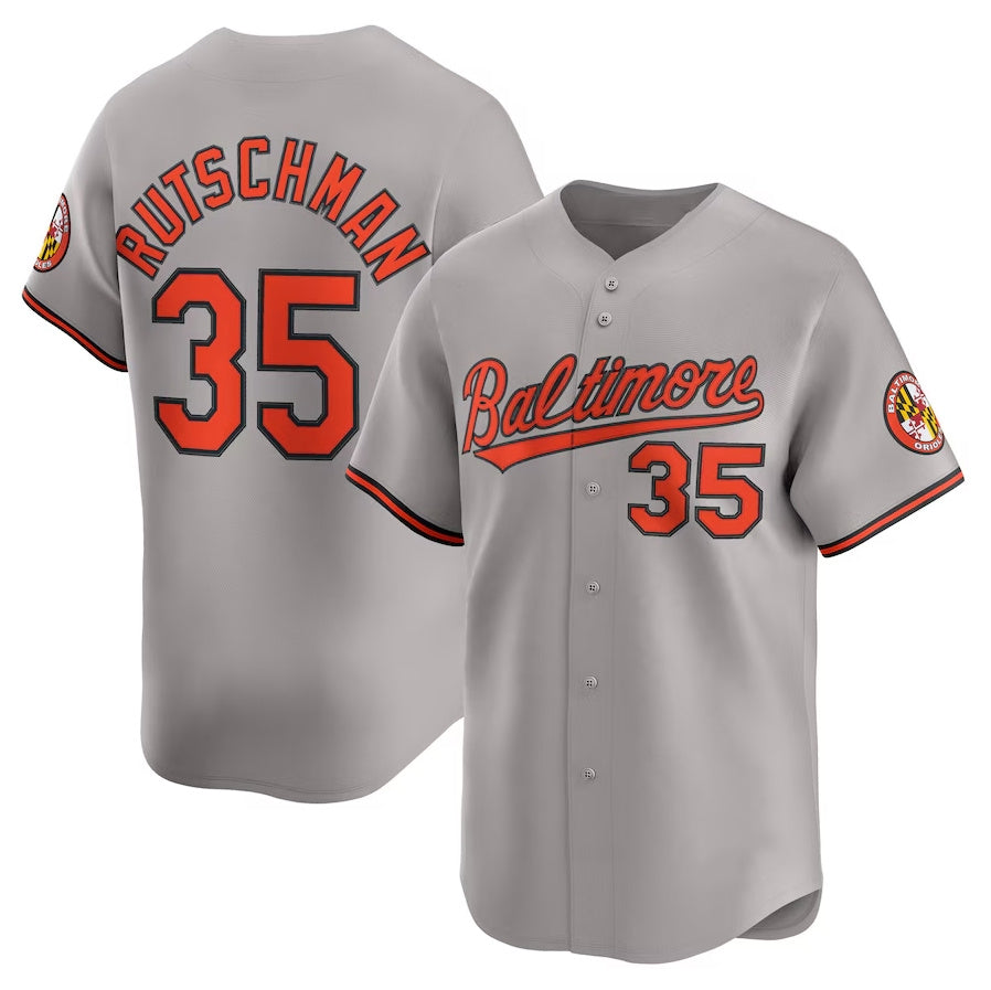 Baltimore Orioles #35 Adley Rutschman Road Limited Player Jersey - Gray Stitched Baseball Jersey baseball jersey product view 1