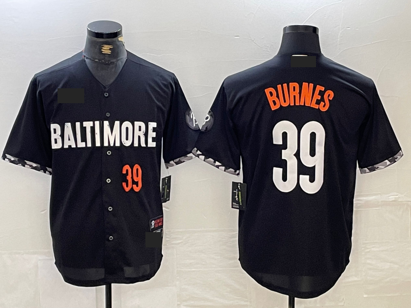 Baltimore Orioles #39 Corbin Burnes Number Black 2023 City Connect Cool Base Stitched Baseball Jerseys baseball jersey product view 1