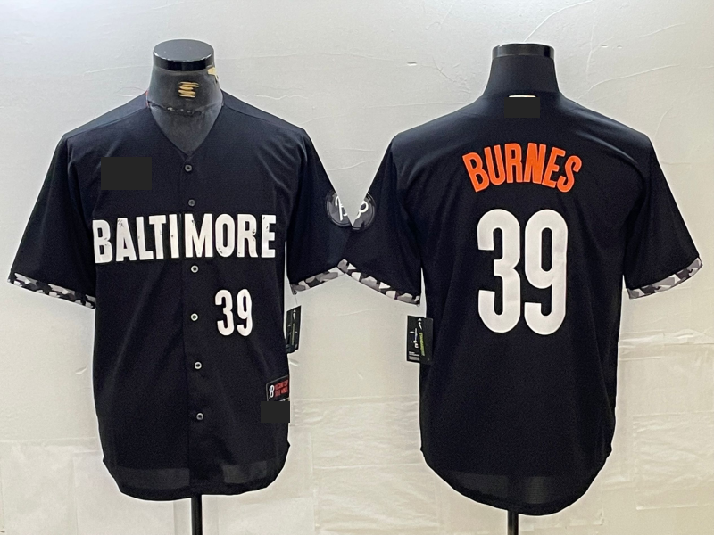 Baltimore Orioles #39 Corbin Burnes Number Black 2023 City Connect Cool Base Stitched Baseball Jerseys baseball jersey product view 1