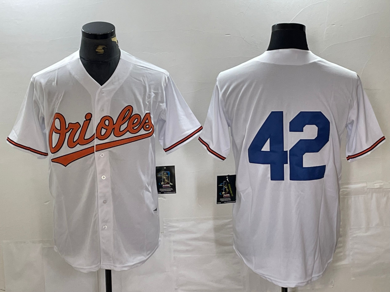 Baltimore Orioles #42 Jackie Robinson White Stitched Cool Base Baseball Jerseys baseball jersey product view 1