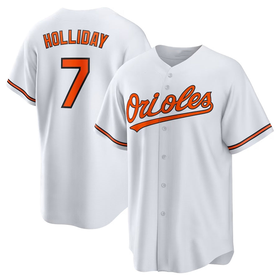 Baltimore Orioles #7 Jackson Holliday Home Replica Player Jersey - White Stitched Baseball Jersey baseball jersey product view 1