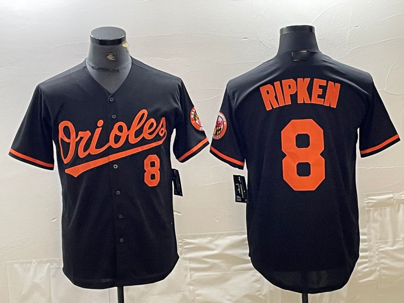 Baltimore Orioles #8 Cal Ripken Jr Number Black Cool Base Stitched Jersey Baseball Jerseys baseball jersey product view 1
