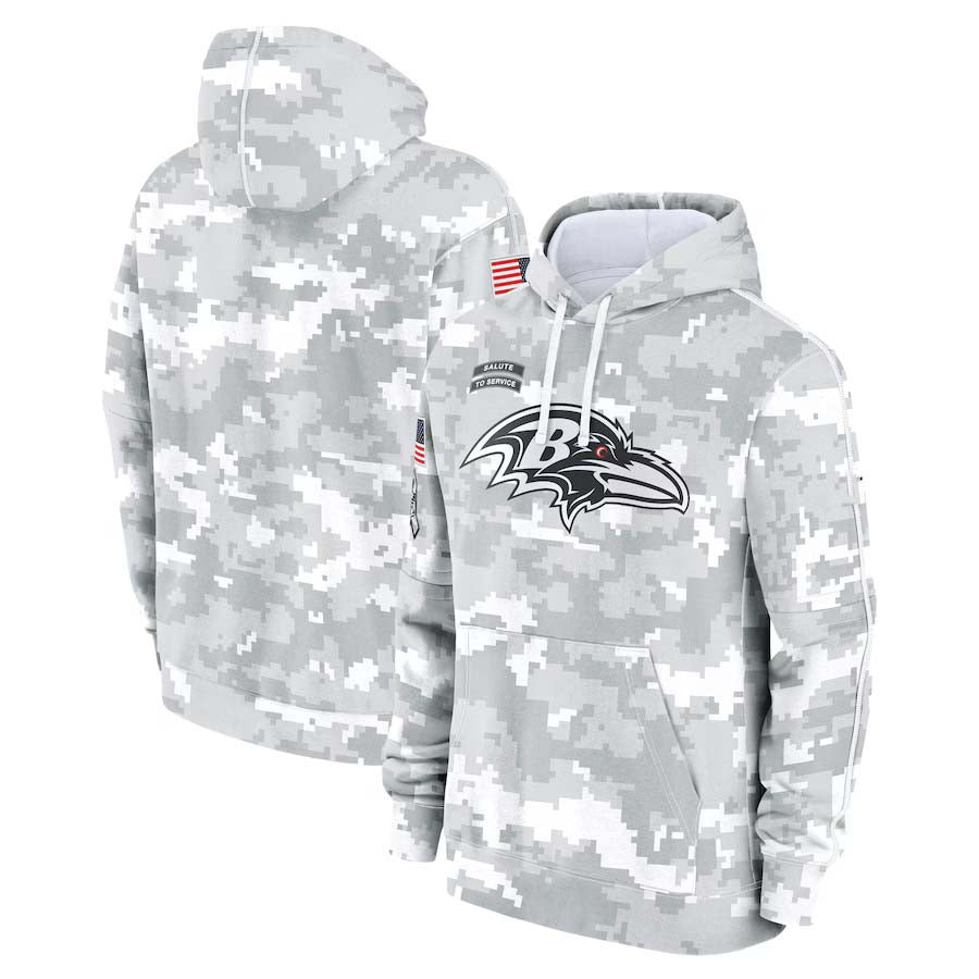 B.Ravens Salute To Service Club Pullover Hoodie Player Jersey Birthday gifts Stitched American Football Jerseys football jersey product view 1