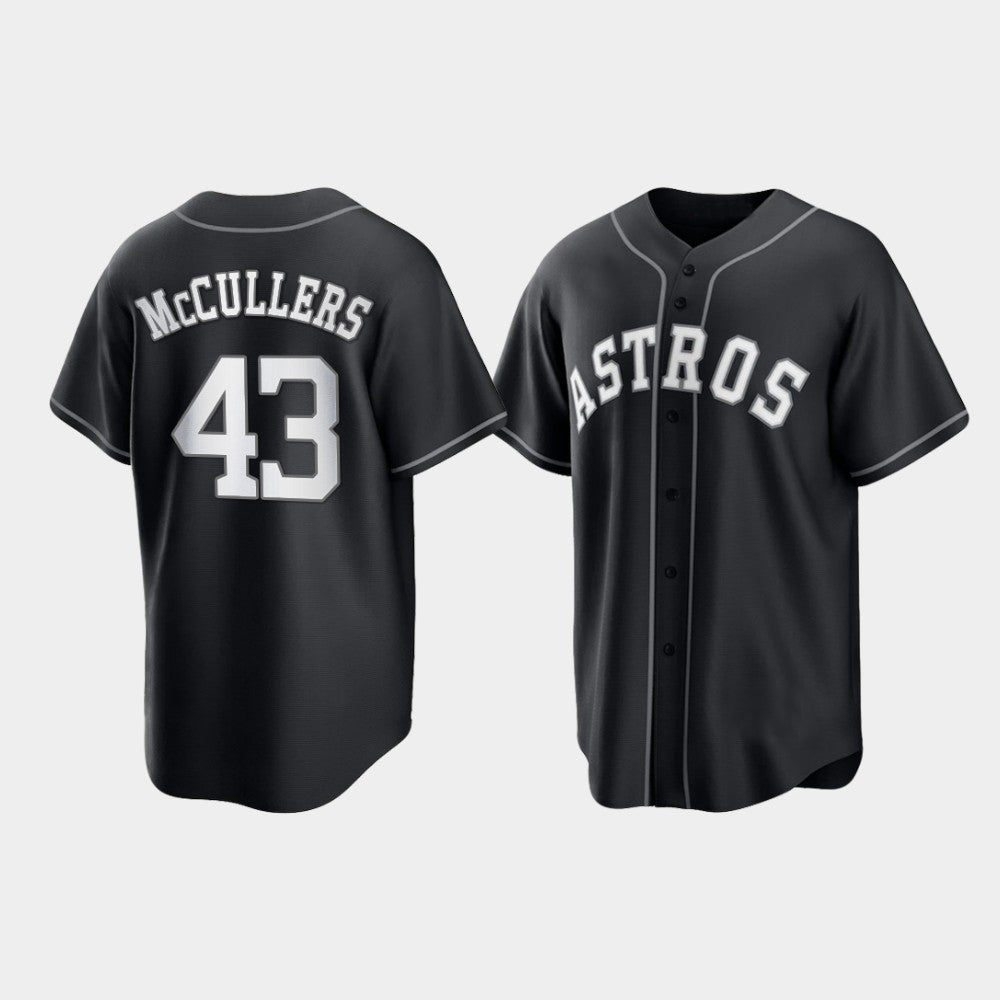 Baseball Houston Astros Lance McCullers 2021 All Black Fashion Jersey baseball jersey product view 1