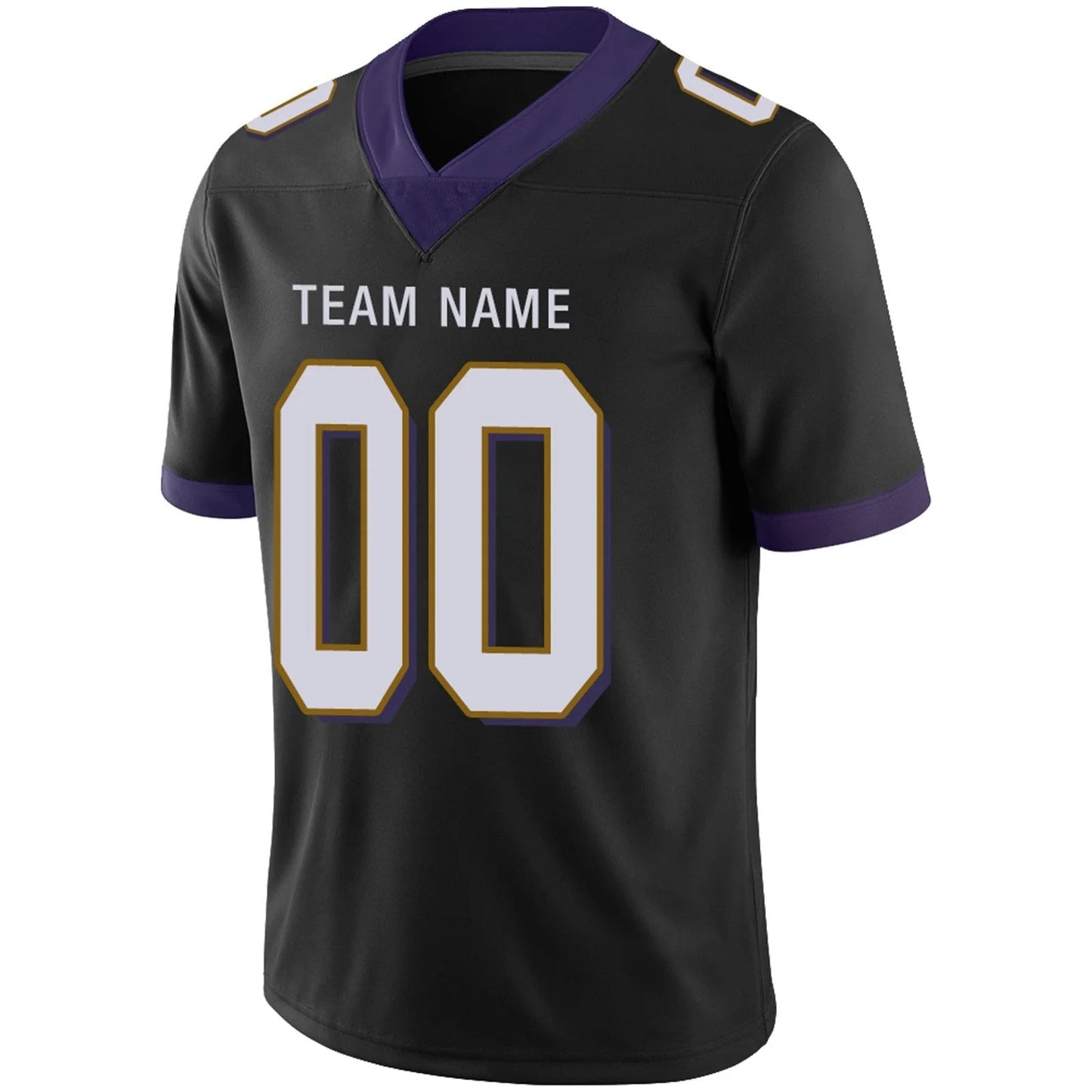 Custom B.Ravens Black Personalized Design Game Football Jerseys football jersey product view 3