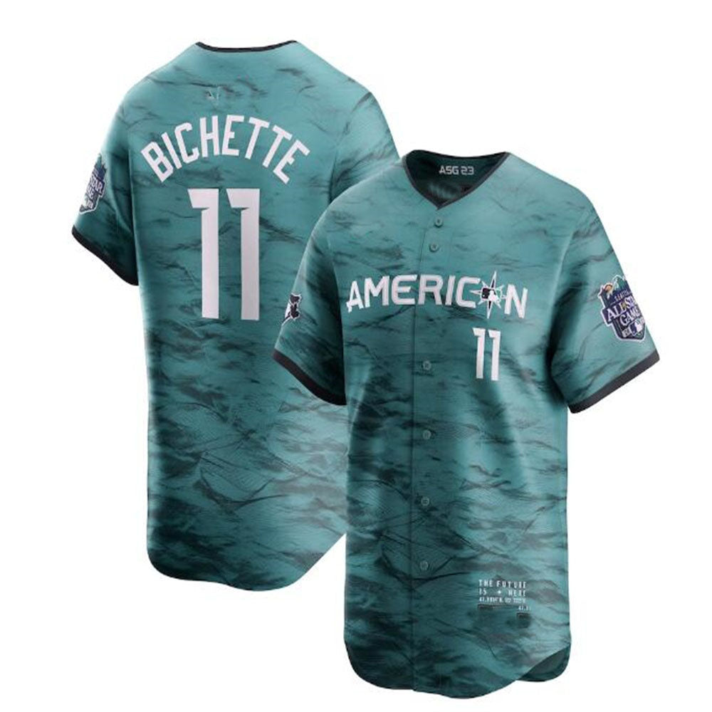 #11 Bo Bichette American League 2023 All-Star Game Limited Player Jersey - Teal Baseball Jerseys baseball jersey product view 1