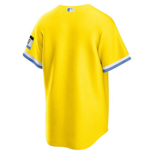 Boston Red Sox City Connect Jersey - Gold baseball jersey product view 2