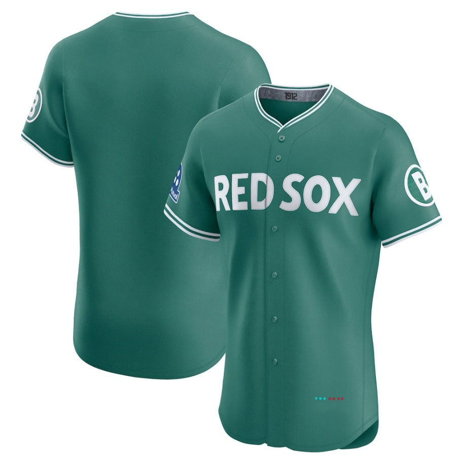 Boston Red Sox 2025 City Connect Elite Jersey With Sponsor Patch - Green Stitched Baseball Jersey baseball jersey product view 1