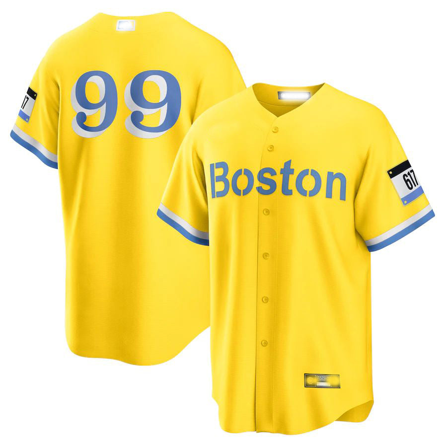 Boston Red Sox #99 Alex Verdugo Gold City Connect Replica Player Jersey Baseball Jerseys baseball jersey product view 1