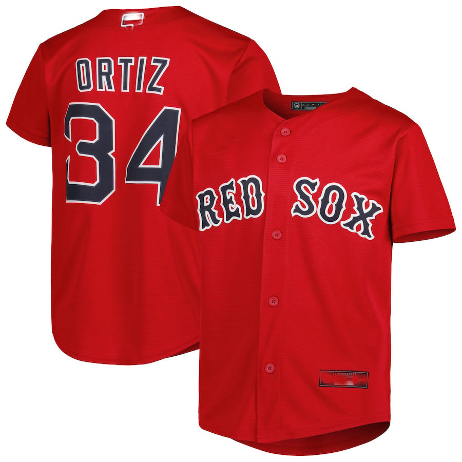 Boston Red Sox #34 David Ortiz Red 2022 Hall of Fame Replica Player Jersey Baseball Jerseys baseball jersey product view 1