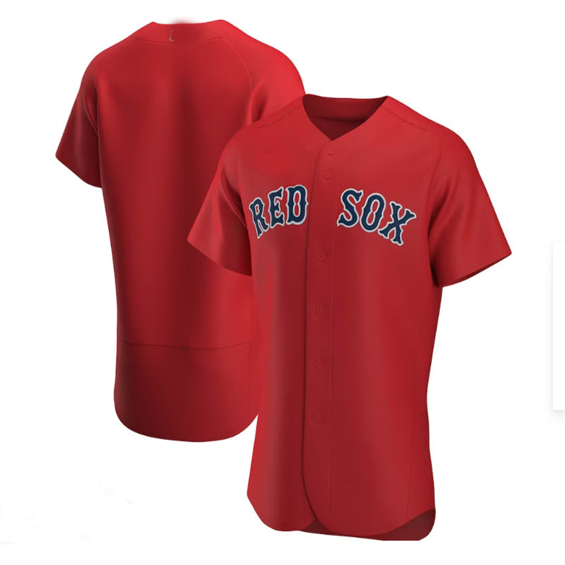 Boston Red Sox Alternate Authentic Team Jersey - Red Baseball Jerseys baseball jersey product view 1