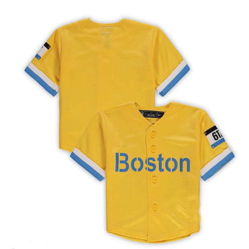 Boston Red Sox Infant City Connect Replica Jersey - Gold Baseball Jerseys baseball jersey product view 1