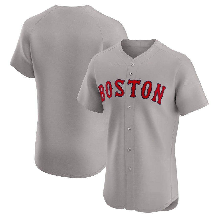 Boston Red Sox Road Elite Jersey - Gray Stitched Baseball Jersey baseball jersey product view 1