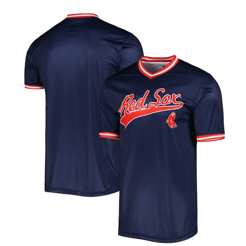 Boston Red Sox Stitches Cooperstown Collection Team Jersey - Navy Baseball Jerseys baseball jersey product view 1