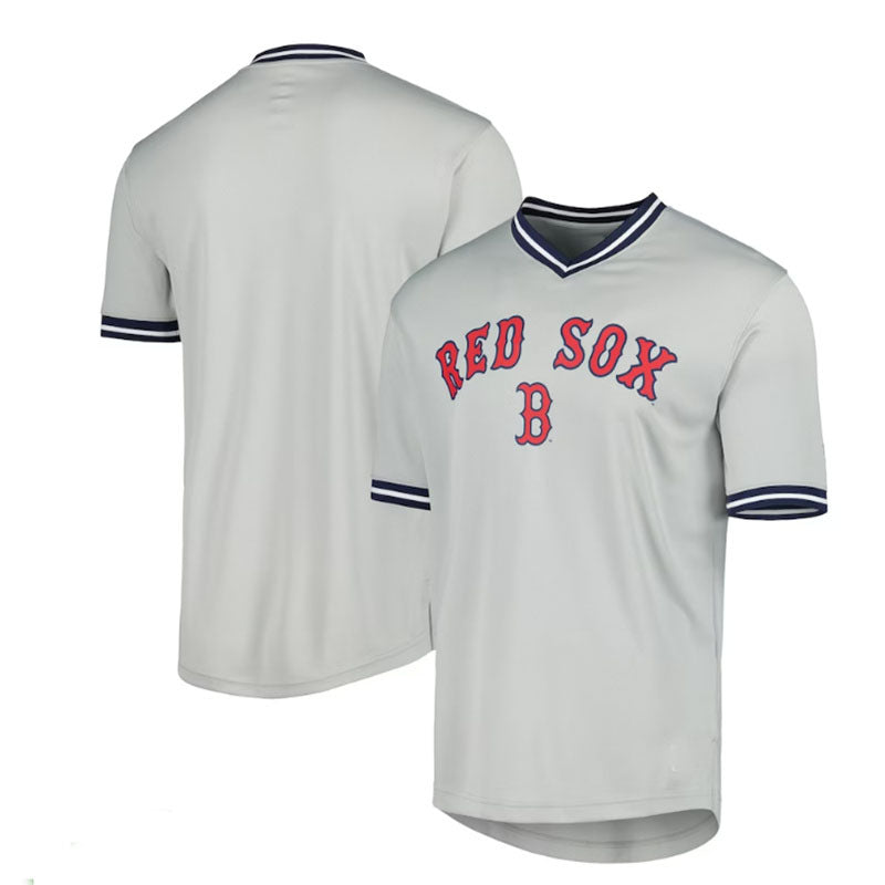 Boston Red Sox V-Neck Jersey - Gray Baseball Jerseys baseball jersey product view 1