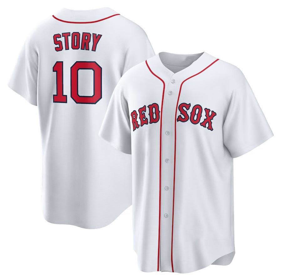 Boston Red Sox #10 Trevor Story Home Replica Jersey - White Stitched Baseball Jersey baseball jersey product view 1