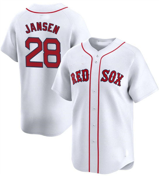 Boston Red Sox #28 Danny Jansen White 2024 Home Limited Stitched Baseball Jersey baseball jersey product view 1