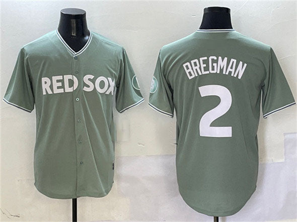Boston Red Sox #2 Alex Bregman Green 2025 City Connect Limited Stitched Baseball Jersey baseball jersey product view 1