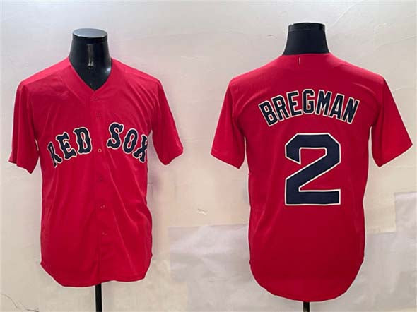 Boston Red Sox #2 Xander Bogaerts Red Cool Base Stitched Baseball Jersey baseball jersey product view 1