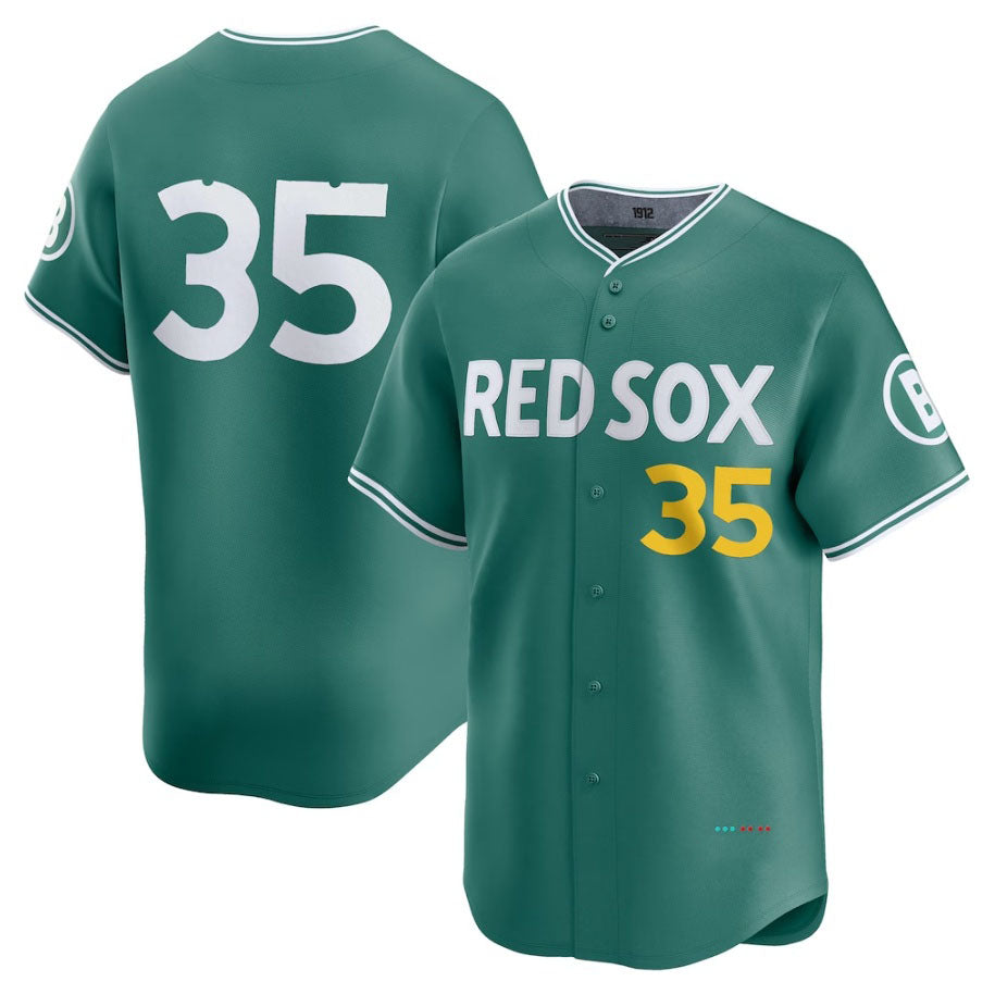 Boston Red Sox #35 Garrett Crochet 2025 City Connect Limited Player Jersey - Green Stitched Baseball Jersey baseball jersey product view 1