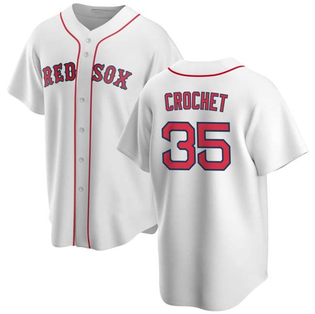 Boston Red Sox #35 Garrett Crochet White 2024 Cool Base Stitched Baseball Jersey baseball jersey product view 1
