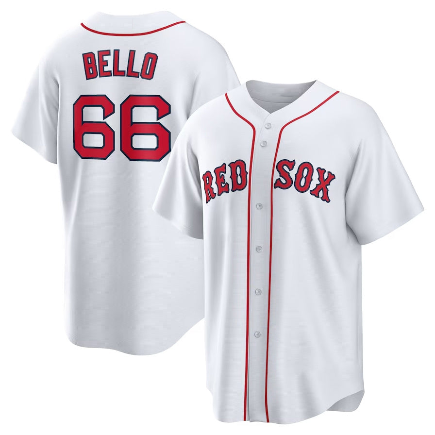 Boston Red Sox #66 Brayan Bello Home Replica Jersey - White Stitched Baseball Jersey baseball jersey product view 1