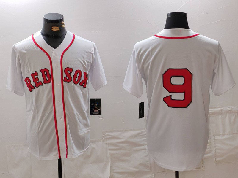 Boston Red Sox #9 Ted Williams White Cool Base Stitched Baseball Jersey baseball jersey product view 1