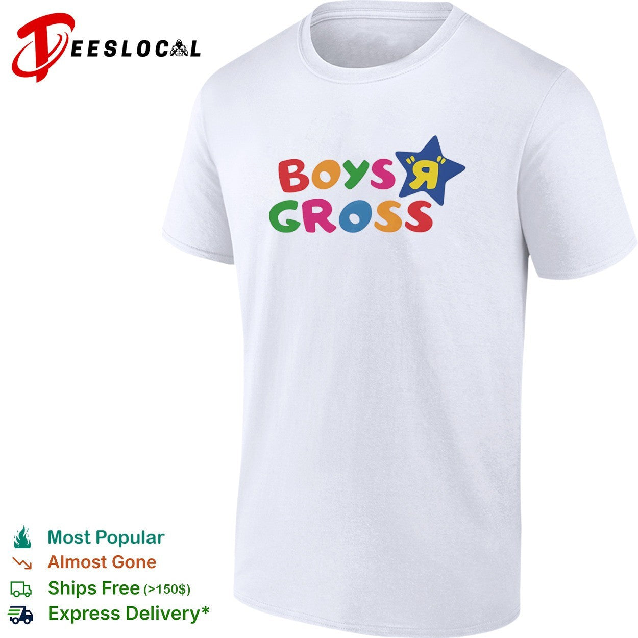 Boys R gross star - Adult & Kids T-Shirts, Sweatshirts & Hoodies apparel design preview 1