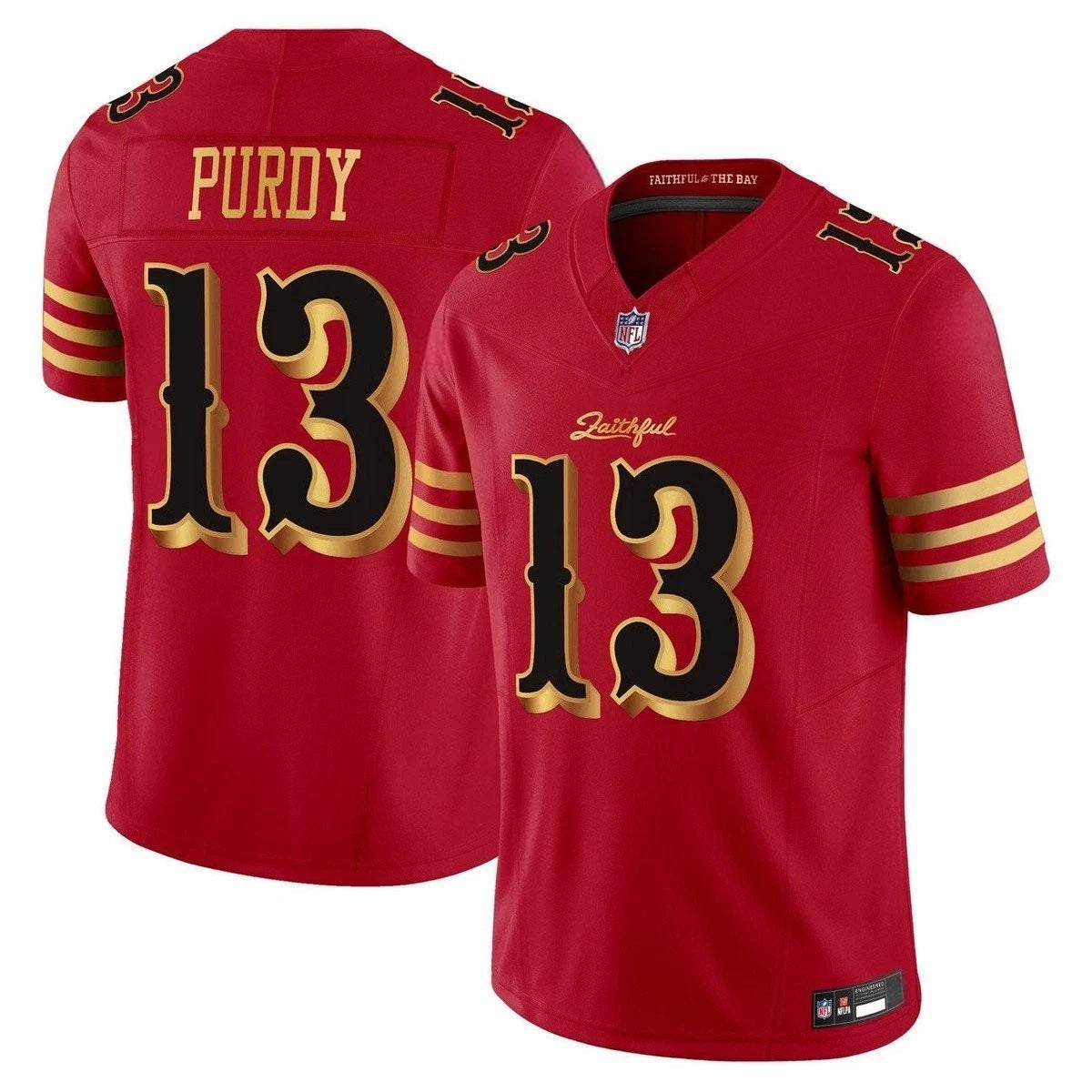Brock Purdy San Francisco 49ers 2025 Rivalries Collection Jersey - Red football jersey product view 1