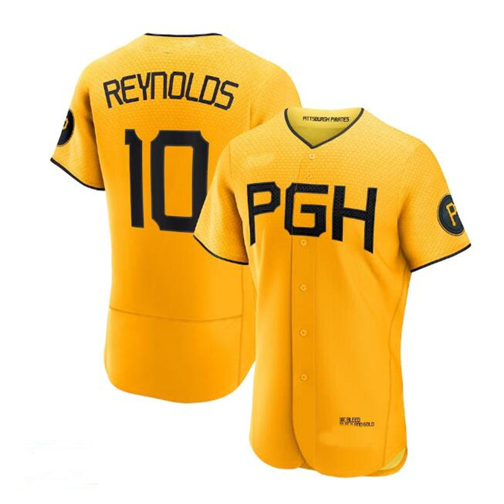Pittsburgh Pirates #10 Bryan Reynolds 2023 City Connect Authentic Player Jersey - Gold Baseball Jerseys baseball jersey product view 1