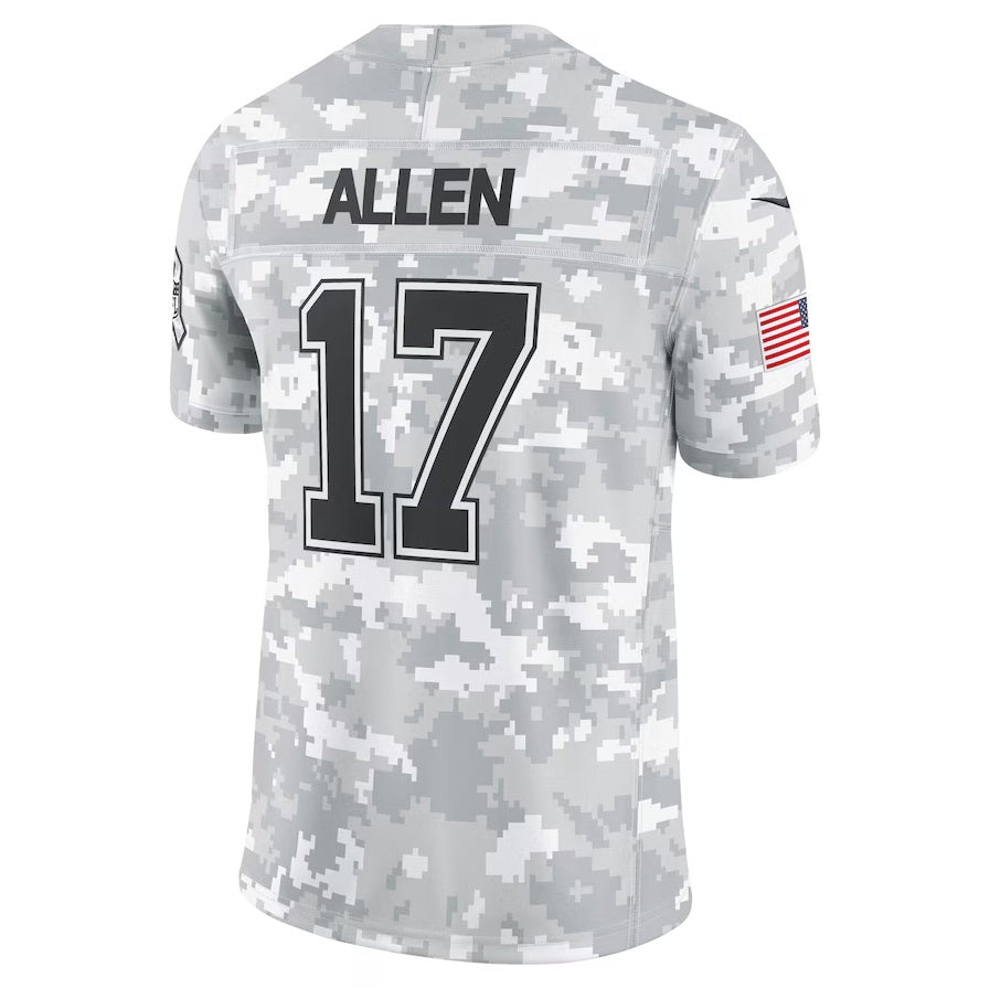 B.Bills #17 Josh Allen Player Arctic Camo Salute to Service Limited Stitched American Football Jerseys football jersey product view 1
