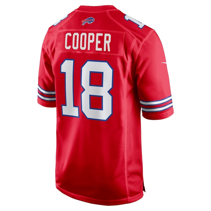 B.Bills #18 Amari Cooper Player Game Jersey Red American Football Jerseys football jersey product view 1