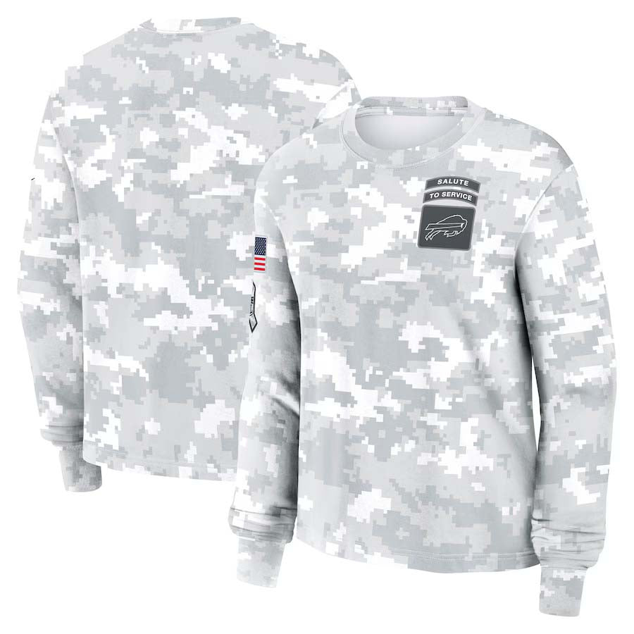 B.Bills Salute To Service Club round neck shirt Player Birthday gifts -Stitched American Football Jerseys football jersey product view 1