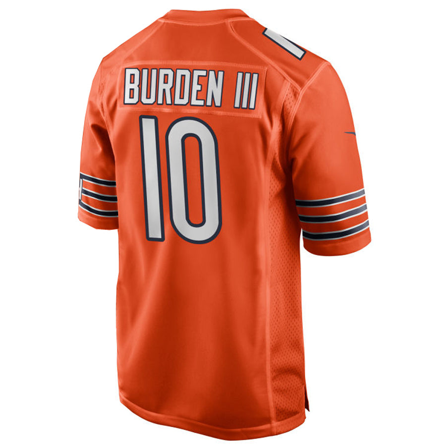 C.Bears #10 Luther Burden III Player Orange Home Game Football Jerseys football jersey product view 1