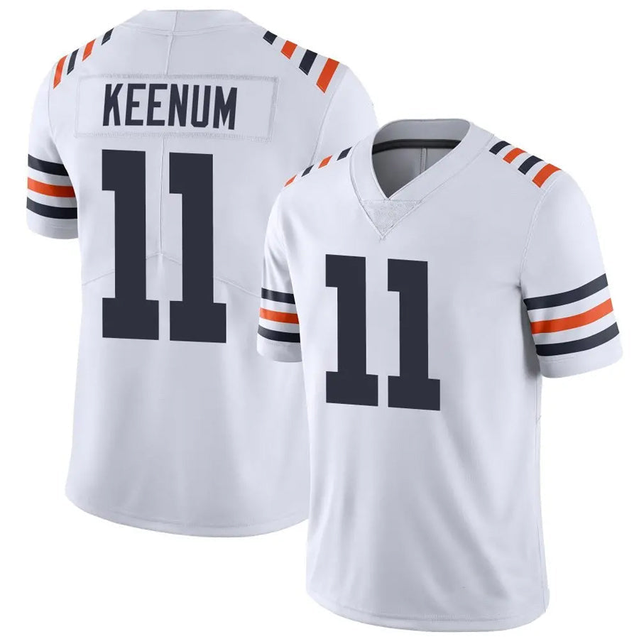 C.Bears #11 Case Keenum Player Limited White Alternate Classic Vapor Game Football Jerseys football jersey product view 1