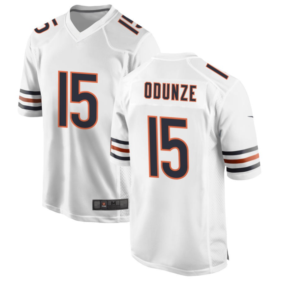 C.Bears #15 Rome Odunze White Player Game Football Jerseys football jersey product view 1