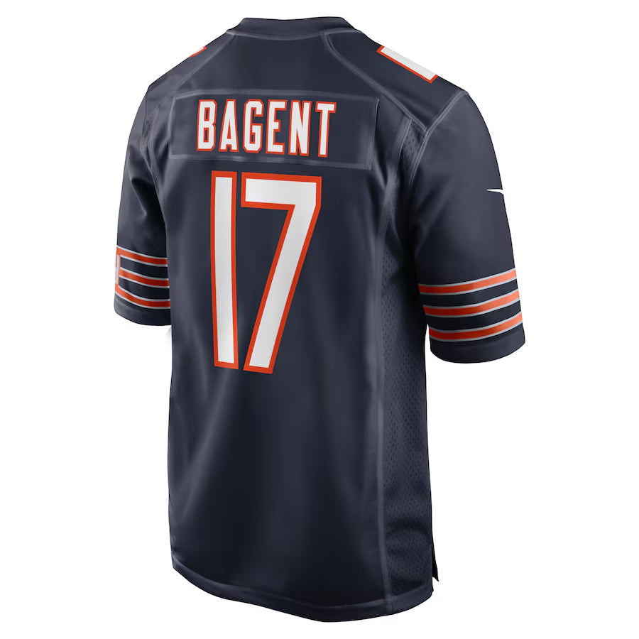 C.Bears #17 Tyson Bagent Player Navy Home Game Football Jerseys football jersey product view 1
