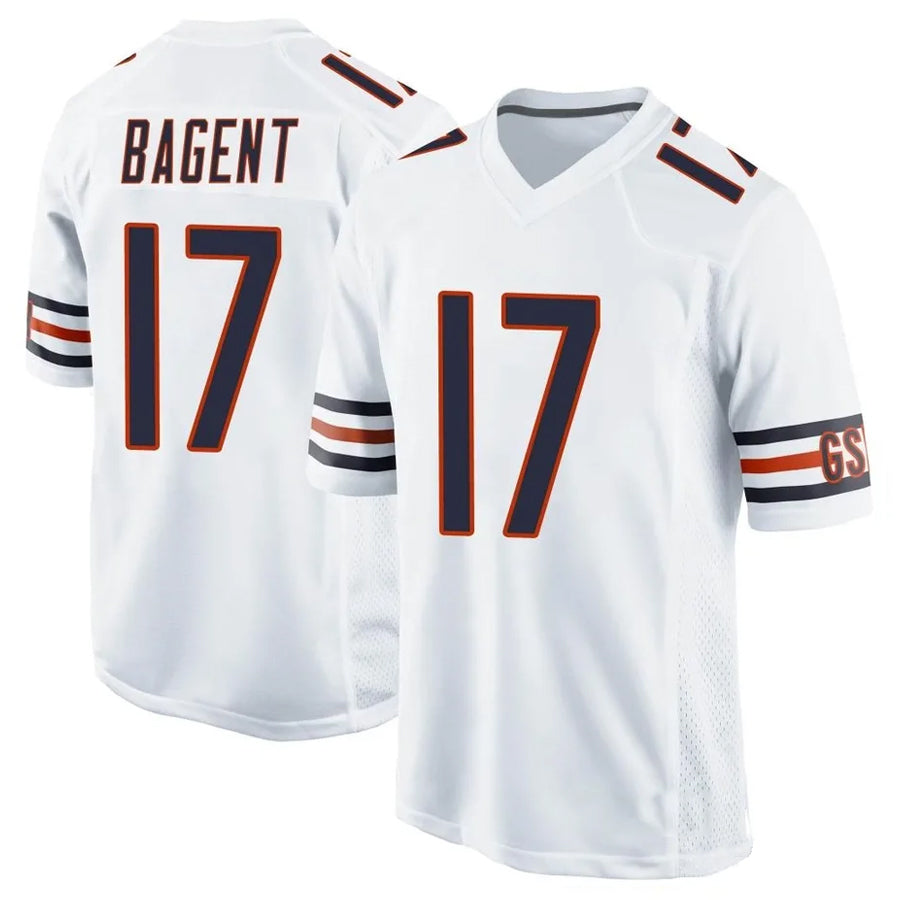 C.Bears #17 Tyson Bagent Player White Game Football Jerseys football jersey product view 1
