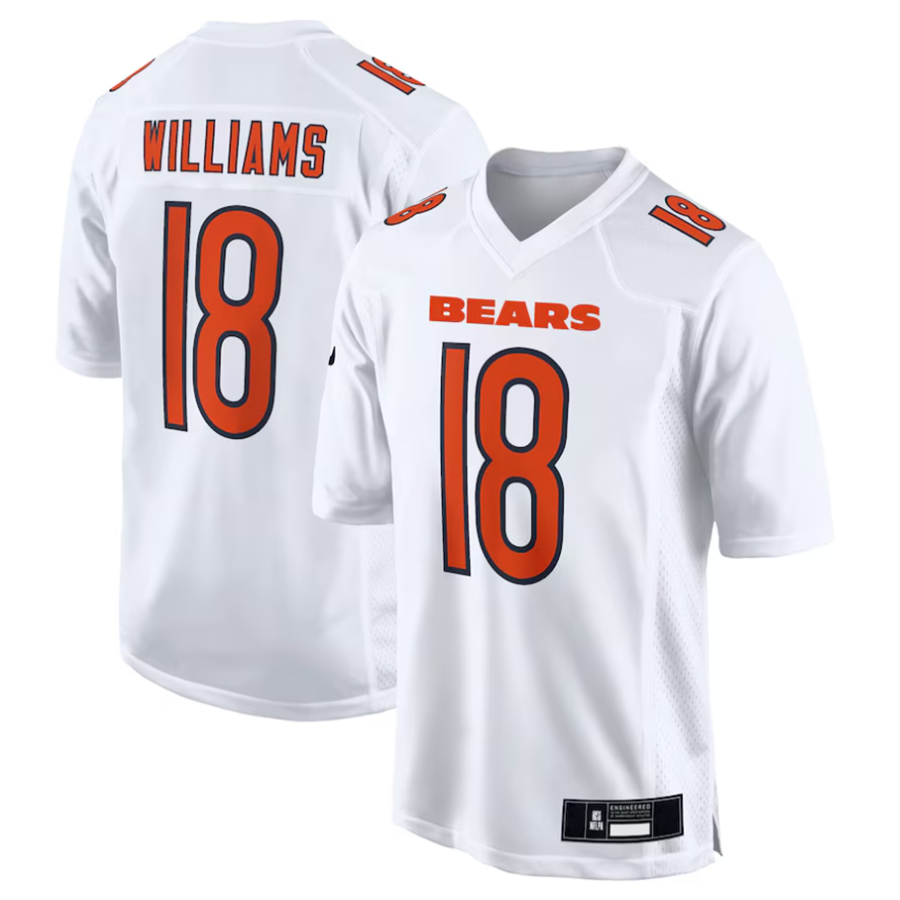 C.Bears #18 Caleb Williams Player White Fashion Jersey Game Football Jerseys football jersey product view 1