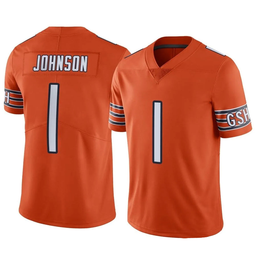 C.Bears #1 Jaylon Johnson Player Orange Vapor Limited Game Football Jerseys football jersey product view 1