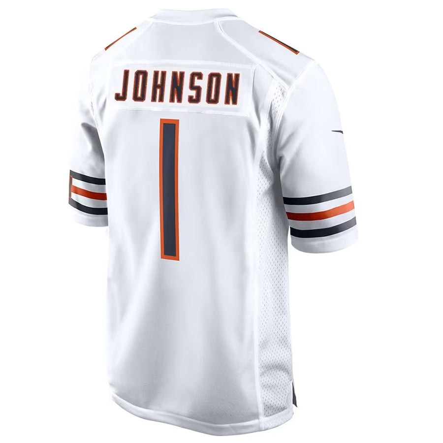C.Bears #1 Jaylon Johnson Player White Home Game Football Jerseys football jersey product view 1